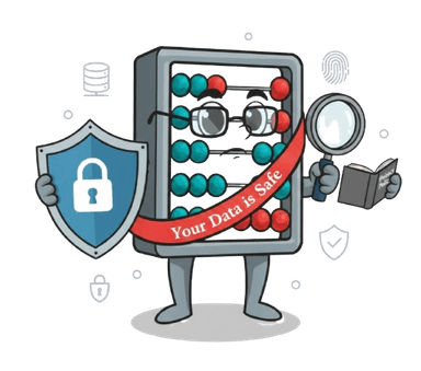 Abe the company mascot – Your Data is Safe